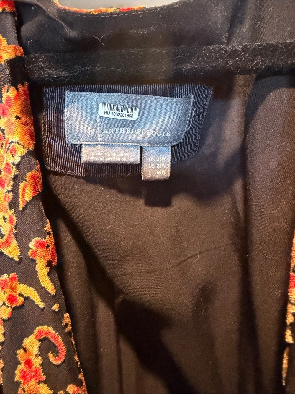 Anthropologie Catalina Burnout Velvet Dress - Picture 6 of 7
